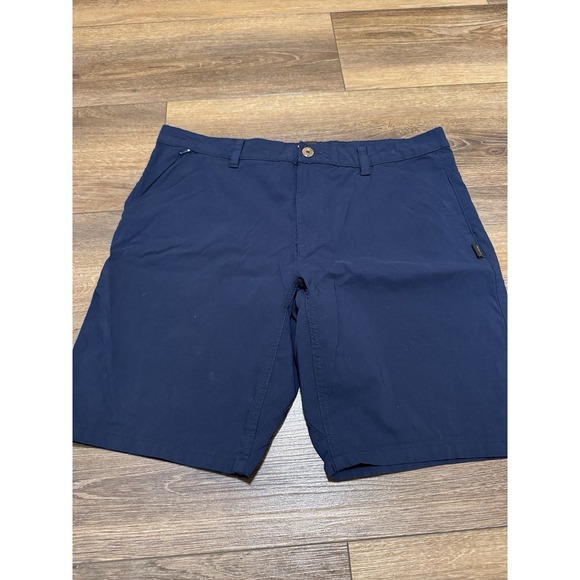 Oakley Chino Golf Shorts Blue Athletic Flat Front Men's Size 36 X 10" Inseam - Picture 1 of 7